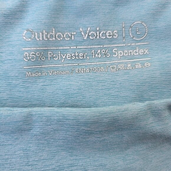 Outdoor Voices Size Large Aqua Pool Blue Leggings Workout Athletic7/8 Warm Up - Picture 5 of 5